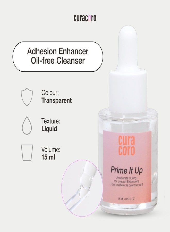 Curacoro Eyelash Extension Primer 15 ML - Increase Adhesive Bonding Power | Easily Removes Proteins and Oils/Oil Free/Longer Extension Retention (Prime It Up) - Image 4